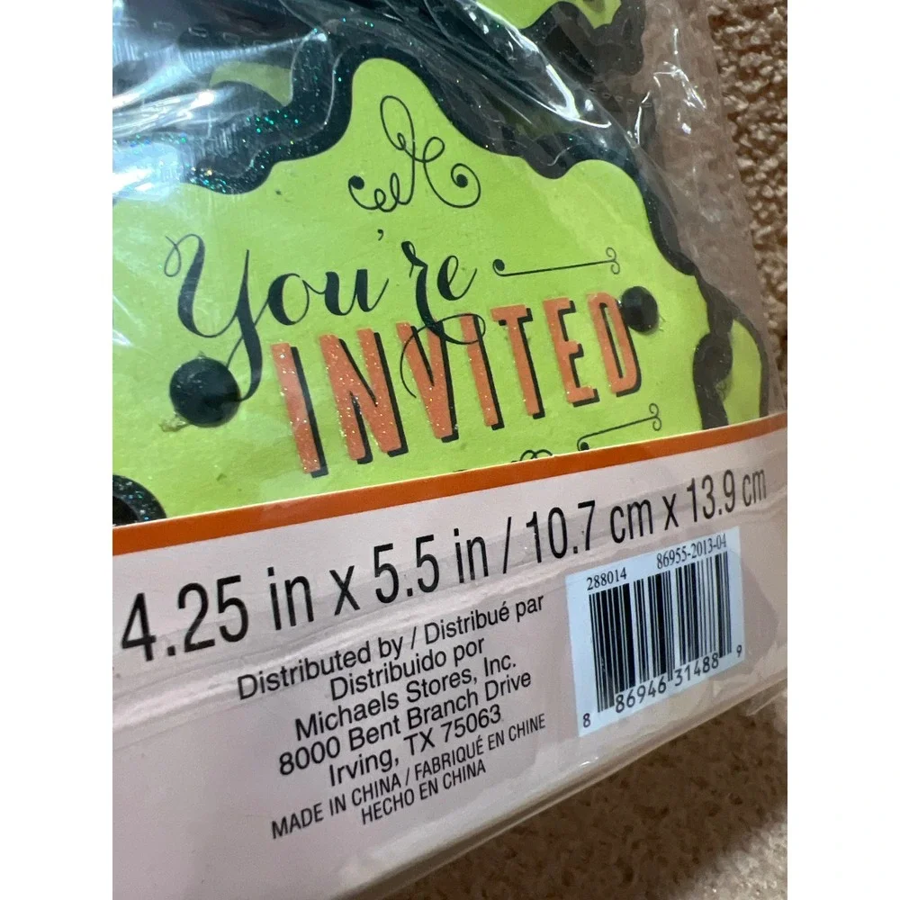 Recollections Haunted Halloween Invitation Kit 64pc Makes 8 Tombstone Spooky